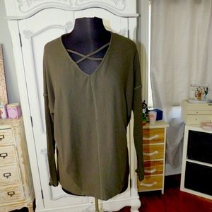 Long sleeve ribbed shirt